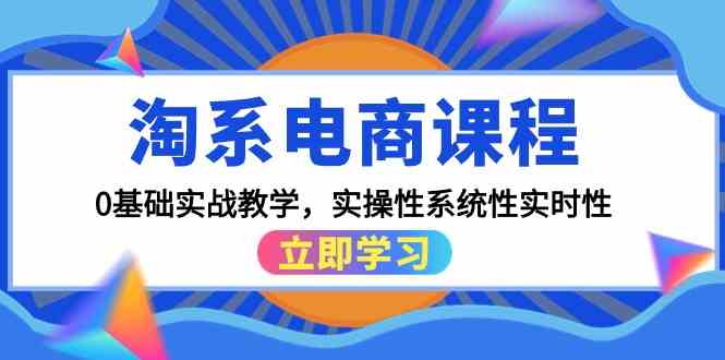 淘系电商课程，0基础实战教学，实操性系统性实时性（15节课）-山河网创