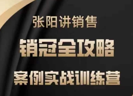 张阳讲销售实战训练营，​案例实战训练，销冠全攻略-山河网创