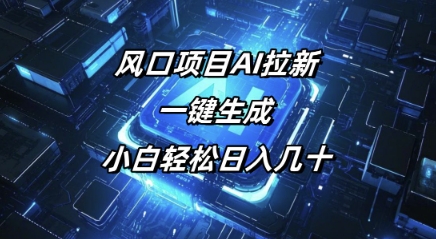 风口项目AI拉新，一键生成，小白轻松日入几十-山河网创