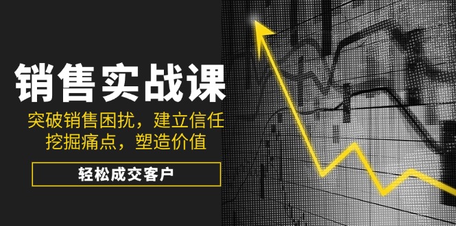 （14297期）销售实战课，突破销售困扰，建立信任，挖掘痛点，塑造价值，轻松成交客户-山河网创