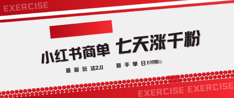 小红书商单2.0最新玩法，3天涨千粉单日变现多张-山河网创