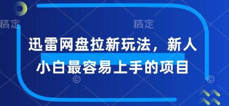 迅雷网盘拉新玩法，新人小白最容易上手的项目-山河网创